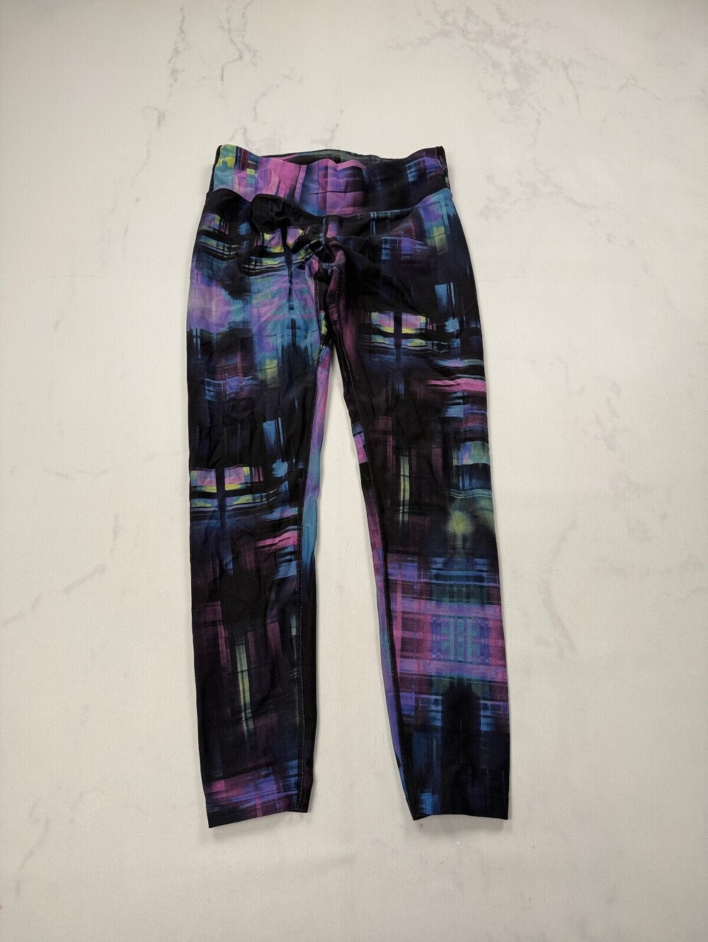 Calvin Klein Printed Leggings Black Modern Slim Fit - Womens S